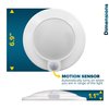 Sunperian 4 Inch Motion Sensor LED Flush Mount Ceiling Light 3 CCT Selectable 3000K-5000K 10W 600LM SP34150-1PK
